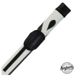 Economy Oval Silk White/Black 1x1 Hard Pool Cue Case - C11HR-WB