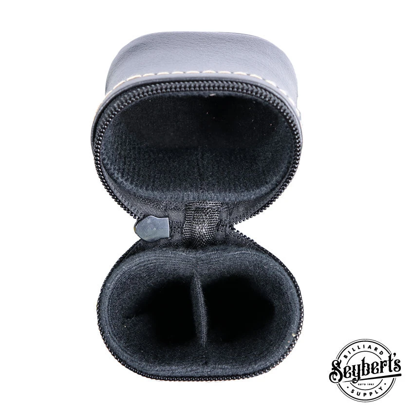 Economy Oval Silk White/Black 1x1 Hard Pool Cue Case - C11HR-WB 3 Economy Oval Silk White/Black 1x1 Hard Pool Cue Case - C11HR-WB - Image 3