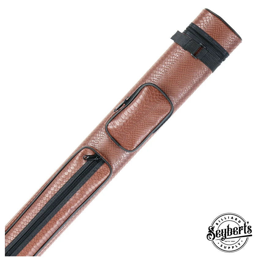 Economy Oval Polyform Brown 2x2 Hard Pool Cue Case - C22DHR-BR 1 Economy Oval Polyform Brown 2x2 Hard Pool Cue Case - C22DHR-BR