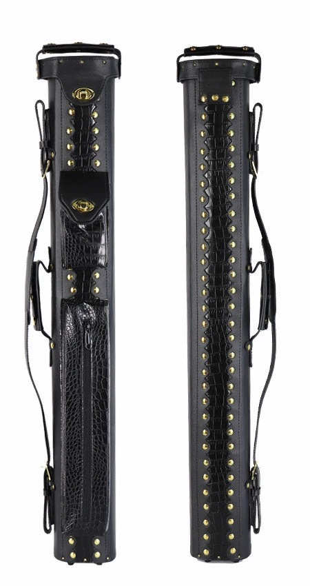 Leatherette Polyform Black 2x2 Hard Pool Cue Case - C22UH-BK 2 Leatherette Polyform Black 2x2 Hard Pool Cue Case - C22UH-BK - Image 2