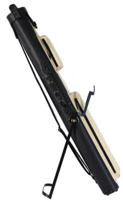 Leatherette Polyform Brown/Black 2x4 Hard Pool Cue Case - C24UH-BR -Seyberts Sale Store C24UH BR SIDE