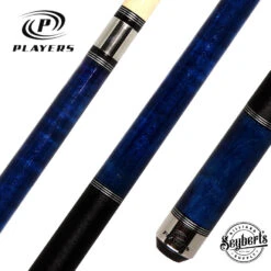 Players Classic Series Sky Blue Stained Maple With Linen Wrap Pool Cue - C955