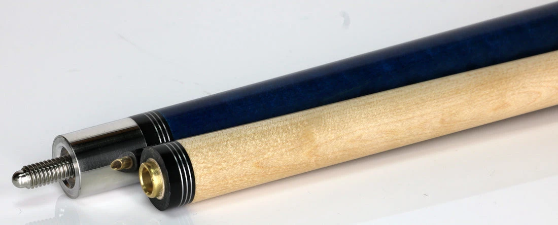 Players Classic Series Sky Blue Stained Maple With Linen Wrap Pool Cue - C955 3 Players Classic Series Sky Blue Stained Maple With Linen Wrap Pool Cue - C955 - Image 3