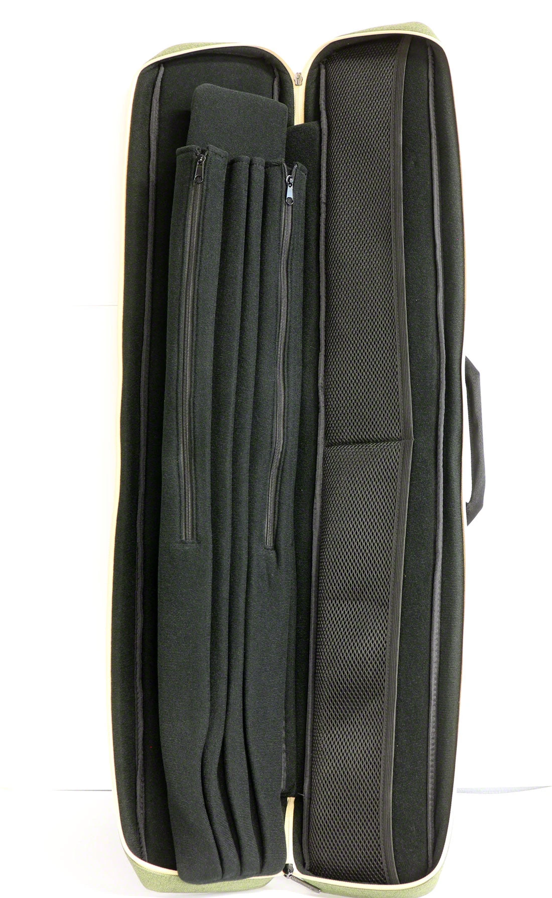 Tiger Canvas Green/Tan Soft Pool Cue Case - CC-11 3 Tiger Canvas Green/Tan Soft Pool Cue Case - CC-11 - Image 3