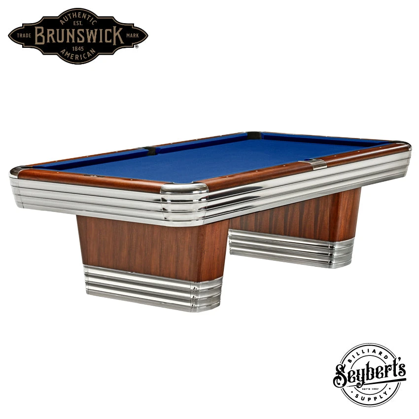 Brunswick Centennial Rosewood Chrome Pool Table 1 Brunswick Centennial Rosewood Chrome Pool Table