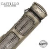 Castillo Grey Leather With Grey Ostrich Leg Accent 2x4 Hard Leather Pool Cue Case - CLG24GYGYOS -Seyberts Sale Store CL24GYGYOS 850