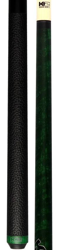 K2 Matte Green-Stained Maple Pool Cue With Leather Wrap And 12.50mm LD Shaft - KLCGN 5 K2 Matte Green-Stained Maple Pool Cue With Leather Wrap And 12.50mm LD Shaft - KLCGN - Image 5