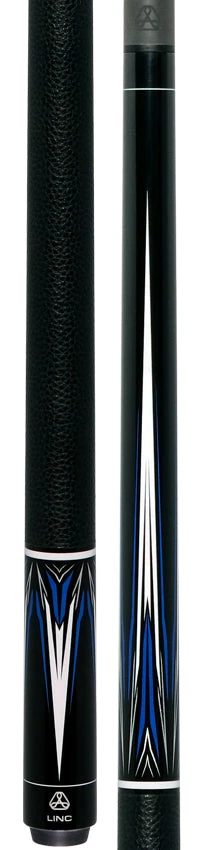 Linc Black With Blue / Silver / White Graphic Cue & Carbon Fiber Shaft 5 Linc Black With Blue / Silver / White Graphic Cue & Carbon Fiber Shaft - Image 5