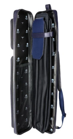 Triple 60 Fedor Gorst Limited 4X8 Custom Two-Tone Blue Leather Butterfly Soft Cue Case -Seyberts Sale Store FULLINTERIOR