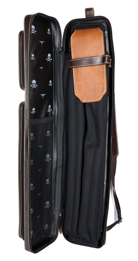 Triple 60 Fedor Gorst Limited 4X8 Custom Two-Tone Brown Leather Butterfly Soft Cue Case 3 Triple 60 Fedor Gorst Limited 4X8 Custom Two-Tone Brown Leather Butterfly Soft Cue Case - Image 3