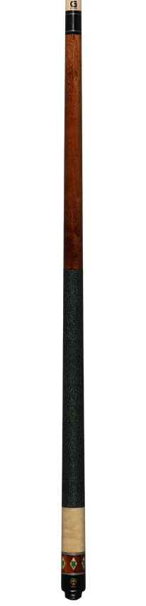 McDermott G Series Dark Cherry Stained Maple With Green Clover Inlays Pool Cue - G331 5 McDermott G Series Dark Cherry Stained Maple With Green Clover Inlays Pool Cue - G331 - Image 5