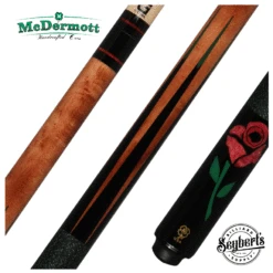 McDermott G Series Light Cherry Stained Maple With Rose Inlays Pool Cue - G435