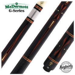 McDermott G Core Series Black Urethane And Padauk Play Cue With Lizard Leather Wrap