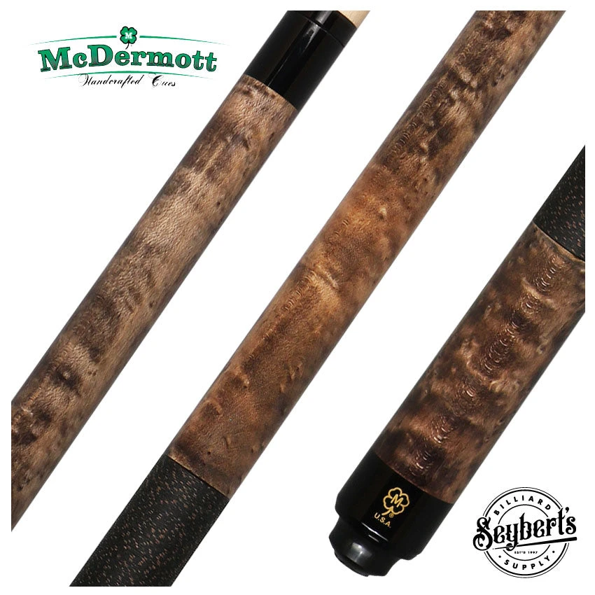 McDermottGS Series Double Washed Gray And Natural Walnut Stained Birdseye Maple Pool Cue - GS07 1 McDermottGS Series Double Washed Gray And Natural Walnut Stained Birdseye Maple Pool Cue - GS07