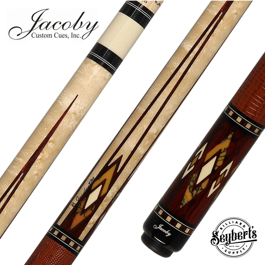 Jacoby Birdseye Maple Cocobolo Cue - HB4J 1 Jacoby Birdseye Maple Cocobolo Cue - HB4J