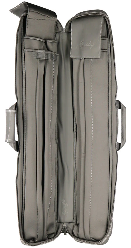Jacoby Silver Fox Butterfly Blue 4x8 Soft Pool Cue Case - JCSFB4X8BL 3 Jacoby Silver Fox Butterfly Blue 4x8 Soft Pool Cue Case - JCSFB4X8BL - Image 3