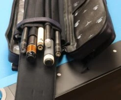 Triple 60 Fedor Gorst Limited 4X8 Custom Two-Tone Blue Leather Butterfly Soft Cue Case -Seyberts Sale Store INTERIOR