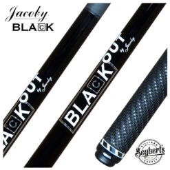 Jacoby BlaCkOut Black With Sport Wrap Carbon Fiber Break/Jump Cue - JACBKOUTSGBK