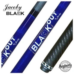 Jacoby BlaCkOut Blue With Sport Wrap Carbon Fiber Break/Jump Cue - JACBKOUTSGBL