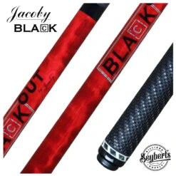 Jacoby BlaCkOut Red With Sport Wrap Carbon Fiber Break/Jump Cue - JACBKOUTSGRD