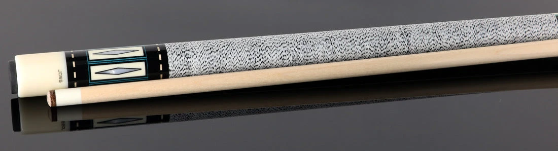 Joss Walnut-Stained Maple With Blue And White Points Pool Cue - JCHMO17 3 Joss Walnut-Stained Maple With Blue And White Points Pool Cue - JCHMO17 - Image 3