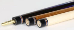 Jim Pierce Custom Cues - Mecasser Ebony With 6 Pao Ferro Points - 2 Shafts -Seyberts Sale Store JIMPEIRCE2 BS2