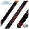 Jim Pierce Custom Cues - Ebony With 6 Purpleheart Points - 2 Shafts