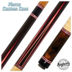 Jim Pierce Custom Cues -Zircote Forearm With 6 Zircote Points And Birdseye Maple Wrap Section- 1 Maple - 1 KeilwoodShaft