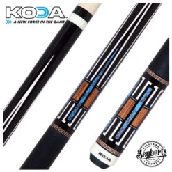 KODA Black With Cocobolo And Blue Recon Graphic Pool Cue - KD51