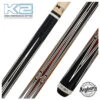 K2 KL131 Cocobolo And Bocote Graphic Pool Cue With 12.50mm K2 LD Shaft - KL131 -Seyberts Sale Store KL131 850
