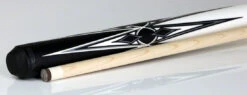 K2 KL160 Black/White/Silver Matte 4 Point Graphic Pool Cue With 11.75mm K2 LD Shaft - KL160 -Seyberts Sale Store KL160 BS1