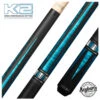 K2 KL172 4 Point Matte Black And Teal Graphic Pool Cue With 11.75mm LD Shaft - KL172 -Seyberts Sale Store KL172 850