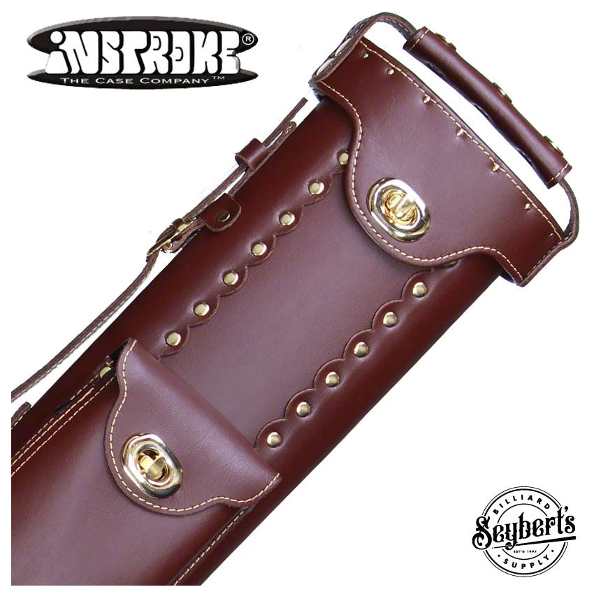 Instroke Leather Cowboy Chestnut 2x3 Pool Cue Case - LC2X3C 1 Instroke Leather Cowboy Chestnut 2x3 Pool Cue Case - LC2X3C