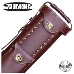 Instroke Leather Cowboy Chestnut 2x2 Pool Cue Case - LC2X2C
