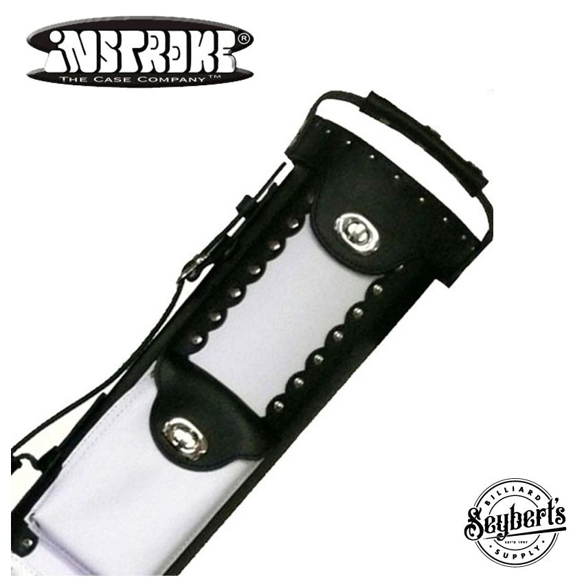 Instroke Leather Cowboy Black/White 3x5Pool Cue Case - LC3X5BW 1 Instroke Leather Cowboy Black/White 3x5Pool Cue Case - LC3X5BW
