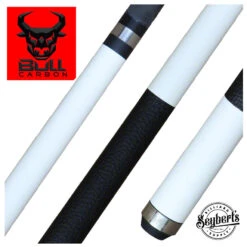 Bull Carbon White Pool Cue With Bull Carbon Shaft - LD15