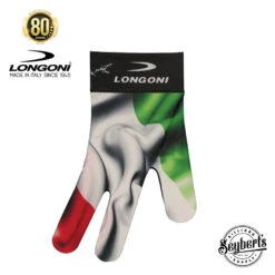 Longoni Right Hand Billiard Glove - Italian Flag