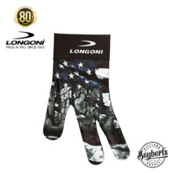 Longoni Left Hand Billiard Glove - Stone American Flag
