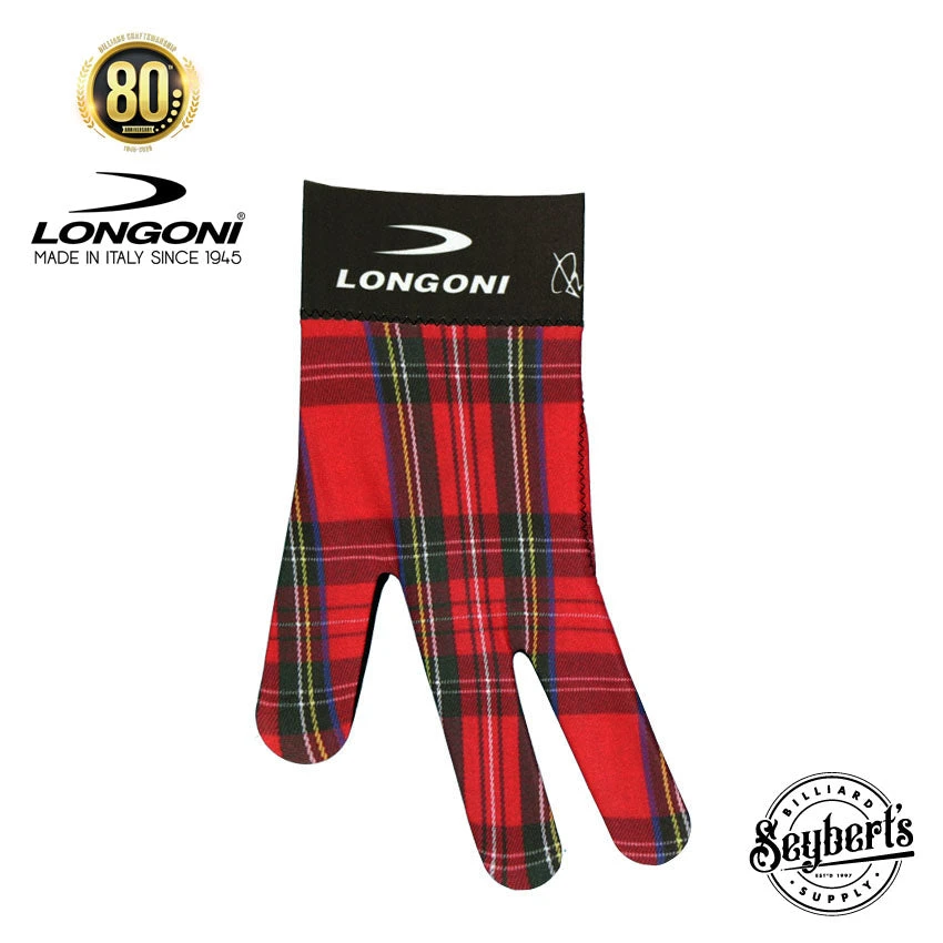 Longoni Left Hand Billiard Glove - Red/Black Checkered 1 Longoni Left Hand Billiard Glove - Red/Black Checkered