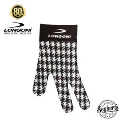 Longoni Left Hand Billiard Glove - Black/White Weave