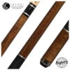Lucasi Hybrid Brazilian Nut Brown-Stained Maple And Silver Rings Pool Cue With Sport Wrap - LHE20