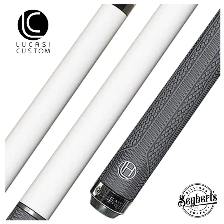 Lucasi Titanium White "The Hitman" Hybrid Pool Cue - LHT87 1 Lucasi Titanium White "The Hitman" Hybrid Pool Cue - LHT87