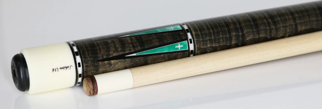Schon Pool Cue - Grey Stain With Teal Points - LTD2300-4GREY 3 Schon Pool Cue - Grey Stain With Teal Points - LTD2300-4GREY - Image 3