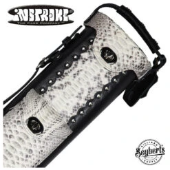 Instroke Custom Python Skin & Leather 3x5 Pool Cue Case - LTD35PYT