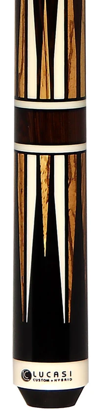 Lucasi Midnight Black White And Zebrawood Points Limited Edition Pool Cue - LUX72 4 Lucasi Midnight Black White And Zebrawood Points Limited Edition Pool Cue - LUX72 - Image 4