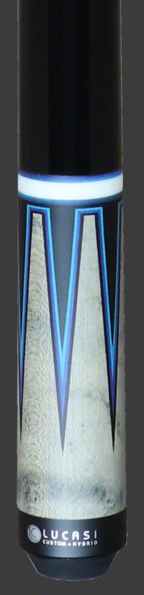 Lucasi Zero Flexpoint Grey Stained Maple With Blue/Green Veneer Points And Midnight Black Wrapless Pool Cue - LZC53 6 Lucasi Zero Flexpoint Grey Stained Maple With Blue/Green Veneer Points And Midnight Black Wrapless Pool Cue - LZC53 - Image 6