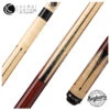 Lucasi Custom Natural Birdseye Maple & Black/White Mother Of Pearl Inlays Wrapless Pool Cue