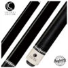 Lucasi Zero Flexpoint Midnight Black With Silver & White Rings And Black Linen Wrap Pool Cue - LZCB5 -Seyberts Sale Store LZCB5