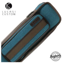 Lucasi Blue And Brown 3x5 Soft Pool Cue Case - LZDU35BL