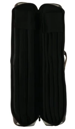 Lucasi Grey And Brown 3x5 Soft Pool Cue Case - LZDU35GY -Seyberts Sale Store LZDU35BL BACK